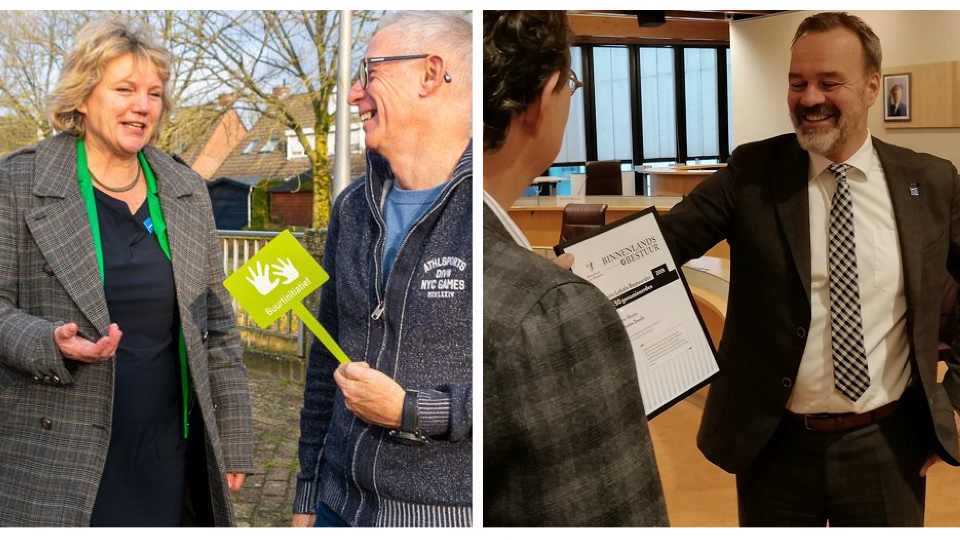 Wethouders Monique Schuttenbeld en Klaas Sloots 