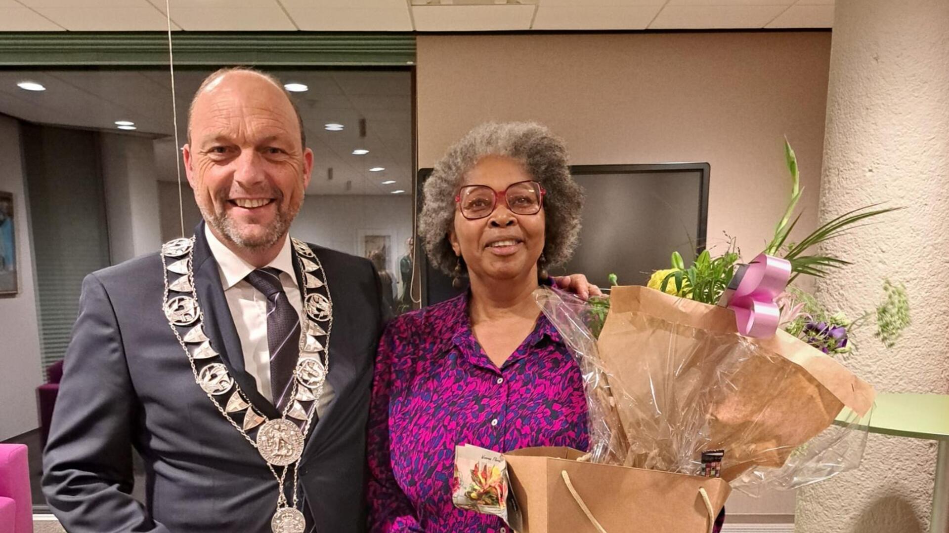 Shirley Kambel en burgemeester Zwolle