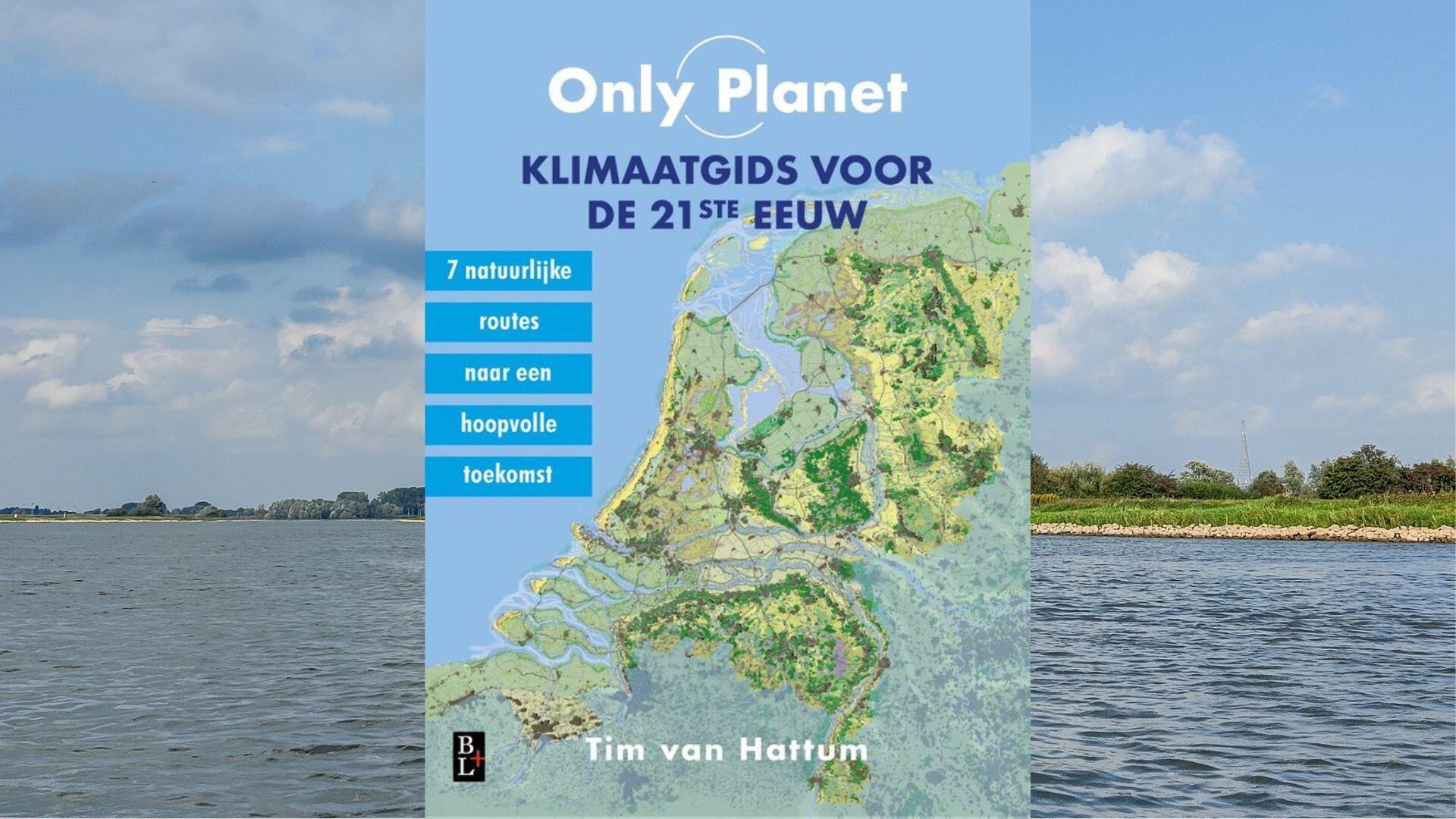 De cover van het boek Only Planet met op de achtergrond een foto van de IJssel